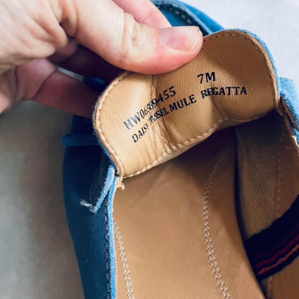 Hush Puppies blue mules size 7 - Picture 4 of 4